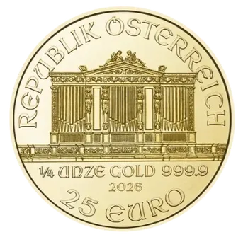 1/4 oz Златна монета Виенска Филхармония